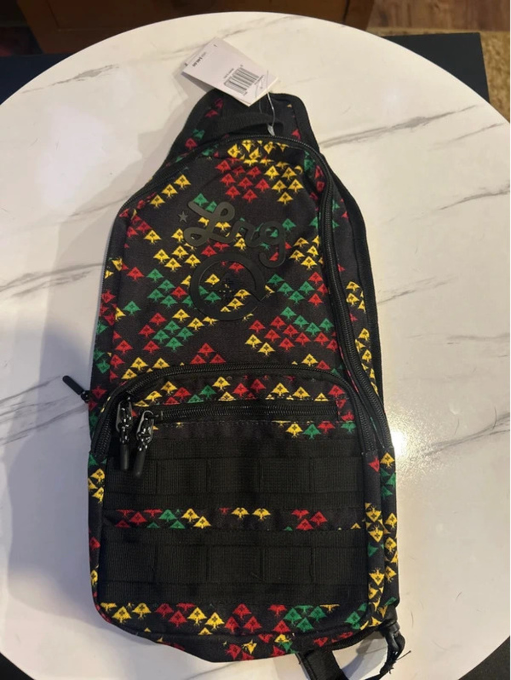 LRG Remix Sling Bag Black Multicolor Crossbody Backpack NWT
